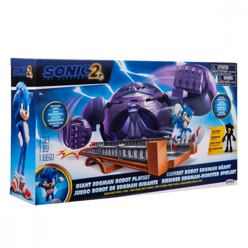 Nintendo Sonic - Set de lupta robot cu figurina exclusiva inclusa, Sonic Movie 2 varsta 3-5 ani ,5-7 ani ,7-9 ani, Baieti [1]