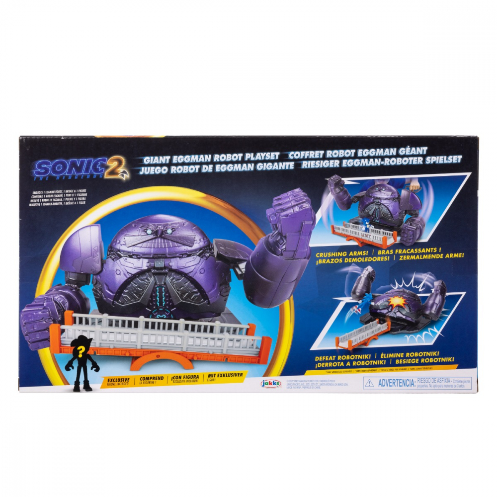 Nintendo Sonic - Set de lupta robot cu figurina exclusiva inclusa, Sonic Movie 2 varsta 3-5 ani ,5-7 ani ,7-9 ani, Baieti [3]