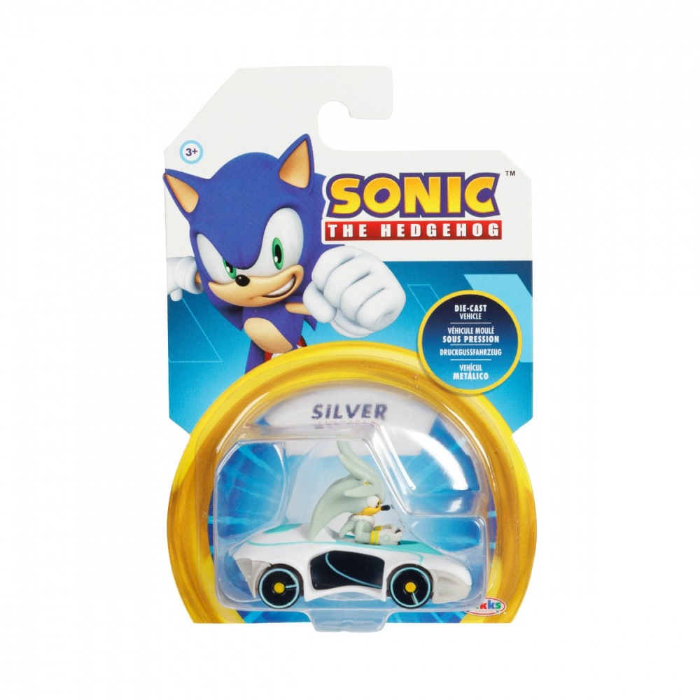 Nintendo Sonic - Vehicul din metal cu figurina 1:64, Silver, S5 varsta 3-5 ani ,5-7 ani ,7-9 ani ,, Baieti [1]