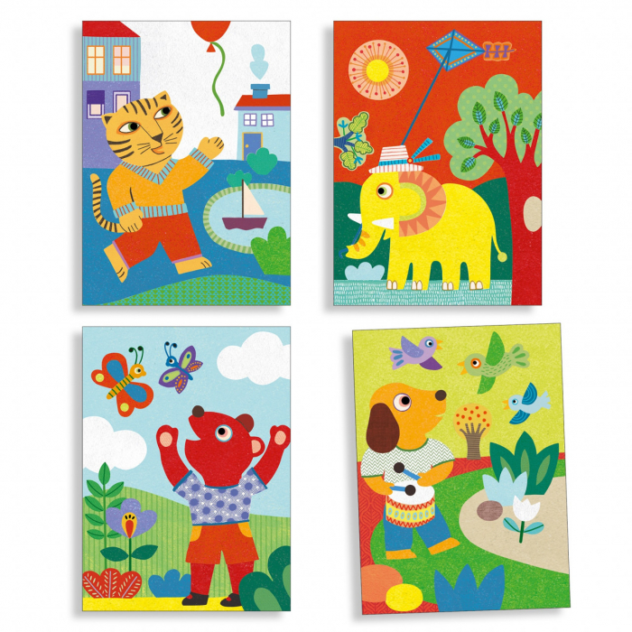Nisip colorat Djeco Animale pentru copii [2]