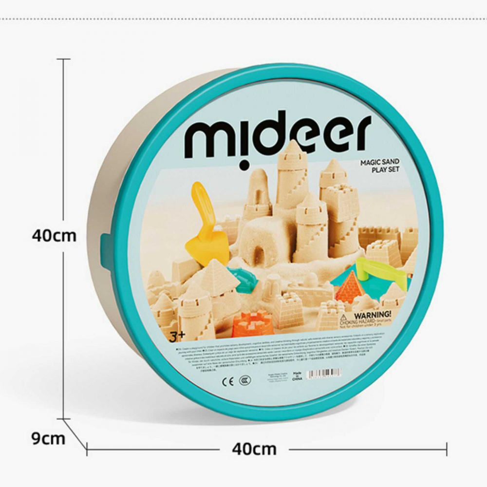 Nisip Kinetic Magic MiDeer, 2 Kg și 25 Accesorii – Joacă Creativă pentru Copii [6]