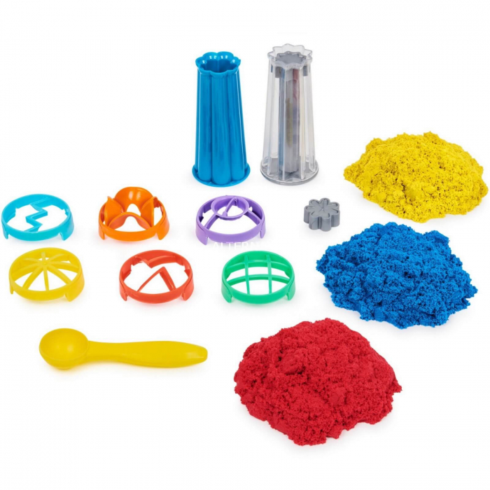 Nisip Kinetic - Set modelaj nisip colorat, Fantana de Nisip. [6]