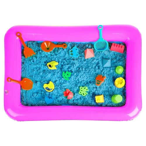 Nisip Kinetic, contine set de modelat 2 kg, tavita gonflabila, 14 forme modelaj si accesorii [4]