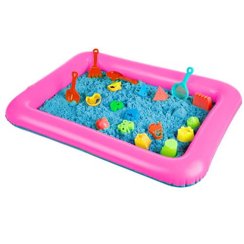 Nisip Kinetic, contine set de modelat 2 kg, tavita gonflabila, 14 forme modelaj si accesorii [2]
