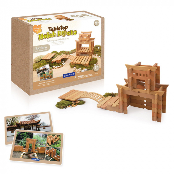 Notch Blocks, kit constructie Eastern, 87 piese, Guidecraft, 3+ ani [1]
