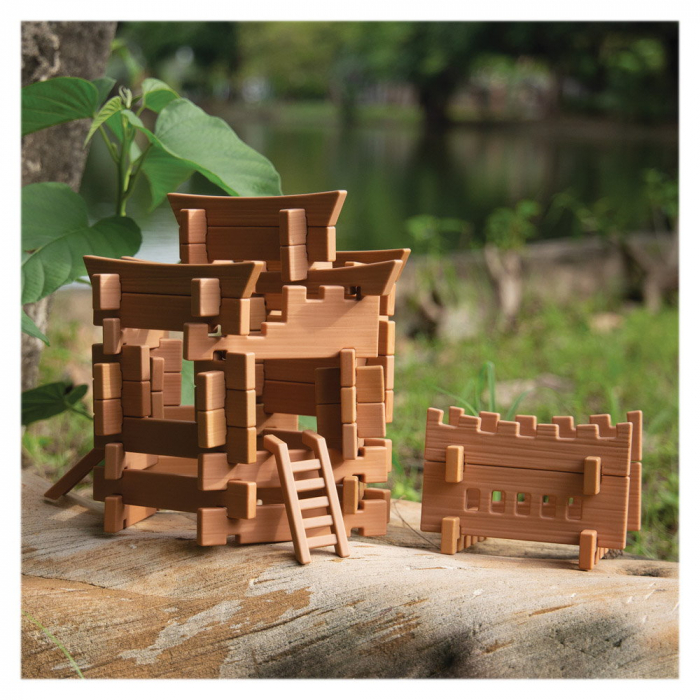 Notch Blocks, kit constructie Eastern, 87 piese, Guidecraft, 3+ ani [4]