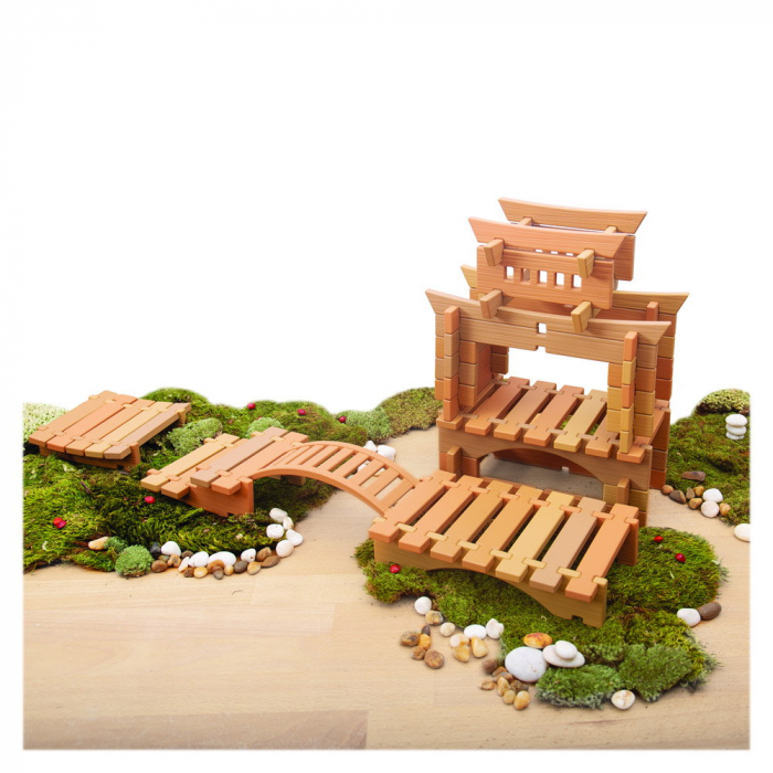 Notch Blocks, kit constructie Eastern, 87 piese, Guidecraft, 3+ ani [6]