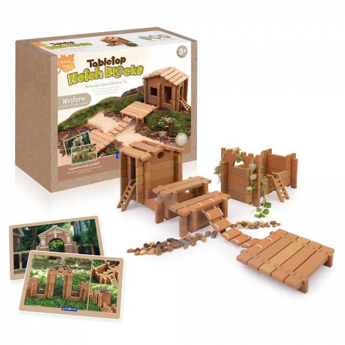 Notch Blocks, kit constructie Western, 85 piese, Guidecraft, 3+ ani [1]