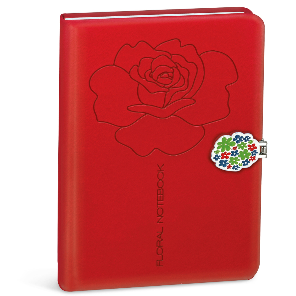 Notebook Floral, cu inchidere magnetica, 13 × 18 cm cu coperta PU, 3 modele asortate, pret/1 buc [2]