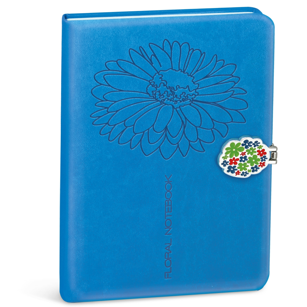 Notebook Floral, cu inchidere magnetica, 13 × 18 cm cu coperta PU, 3 modele asortate, pret/1 buc [3]