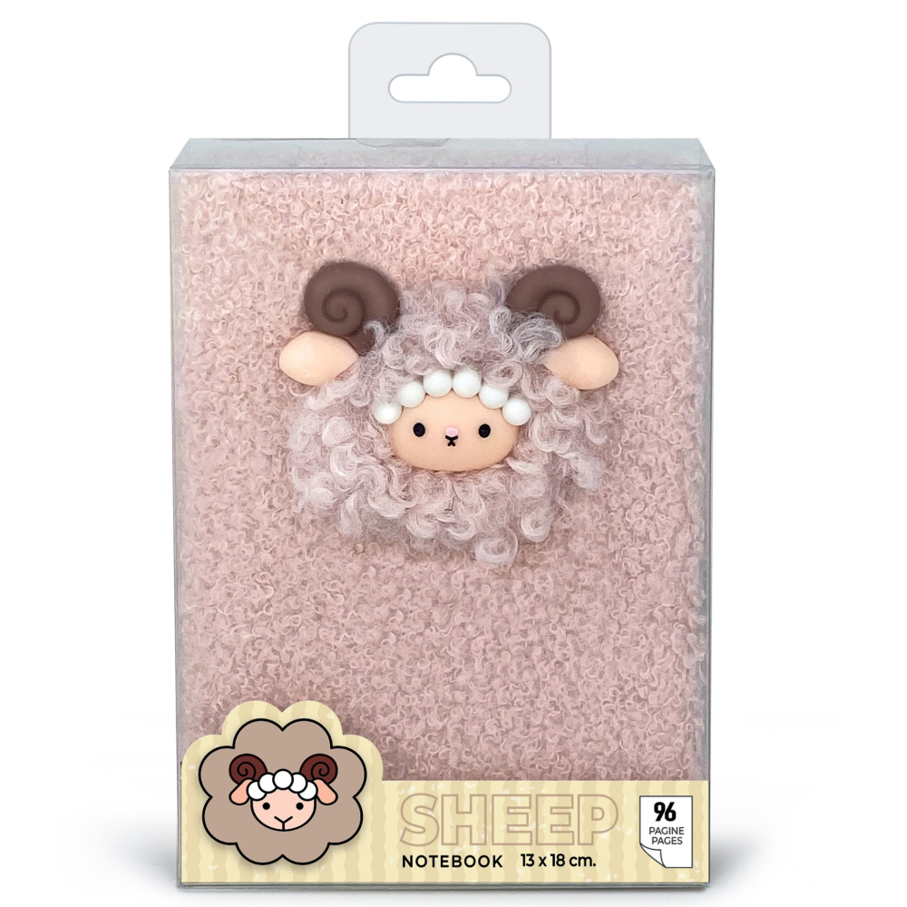 Notebook Oite/Sheep 3D,  cu cutie, 96 de pagini, 13 x 18 cm (6 buc/display), copii varsta 6 ani+,8 ani+ [2]