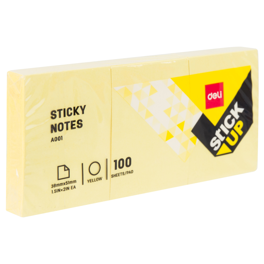 Notes adeziv 3*38*51mm galben 100 file deli [2]