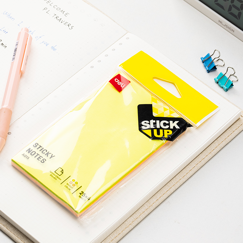 Notes adeziv 76*126mm div. culori pastel polybag deli [4]