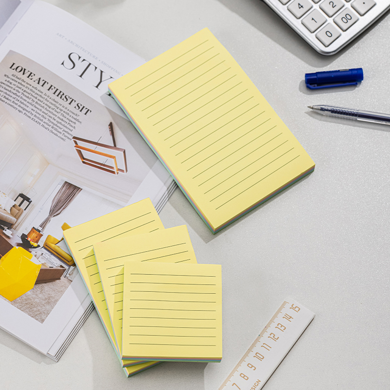 Notes adeziv 76 x 76 mm 4 x 25 file r-v-g-a liniat deli [3]