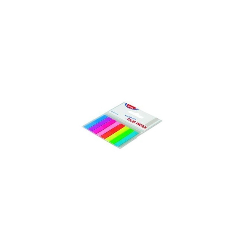 Notes adeziv index Noki 12401, 160 coli, 8x45mm, PVC, 8 culori neon [2]