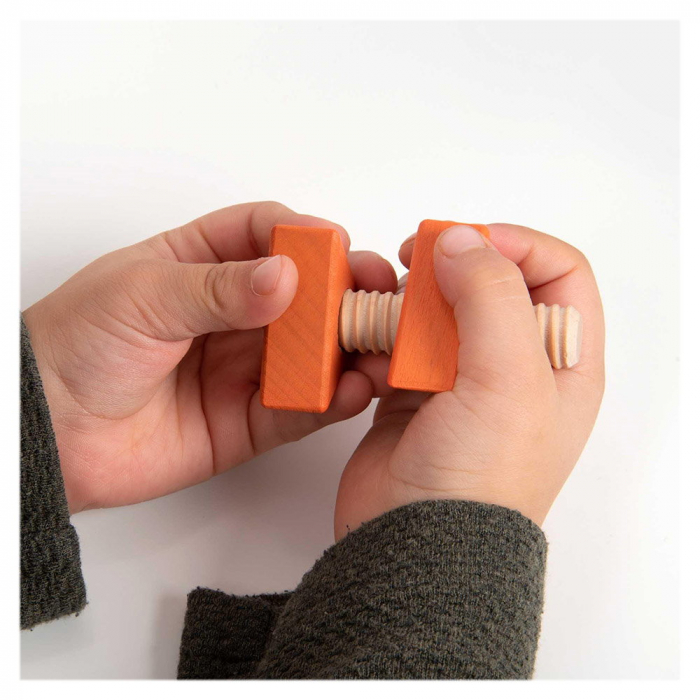 Nuts & Bolts, set suruburi si piulite din lemn, 14 piese, 1-5 ani [3]