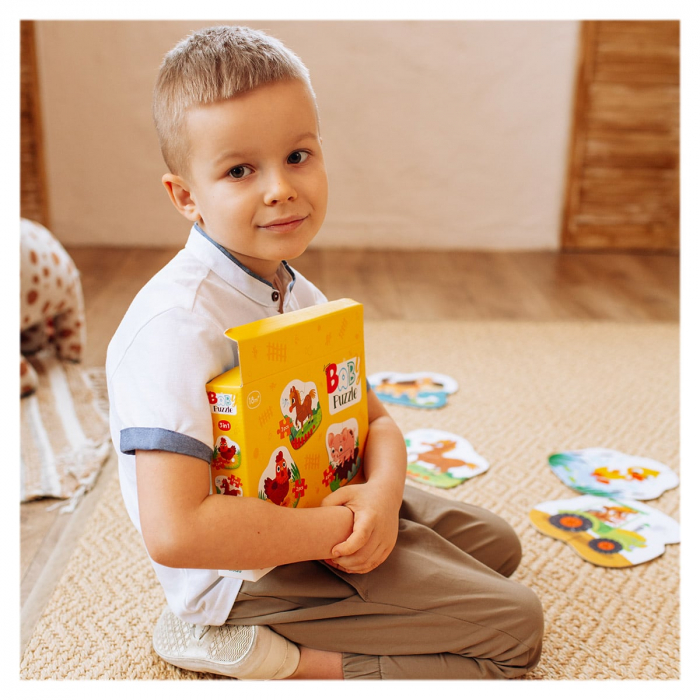 Puzzle pentru bebelusi, O zi la ferma, 1-3 ani [3]