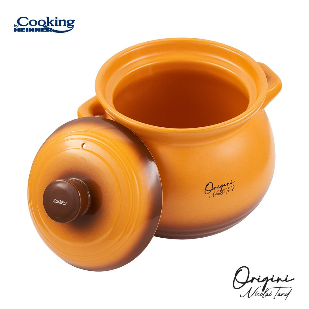 Oala ceramica cu capac, 19x19.5 cm, 6 l,  nicolai tand, origini, cooking by heinner [4]