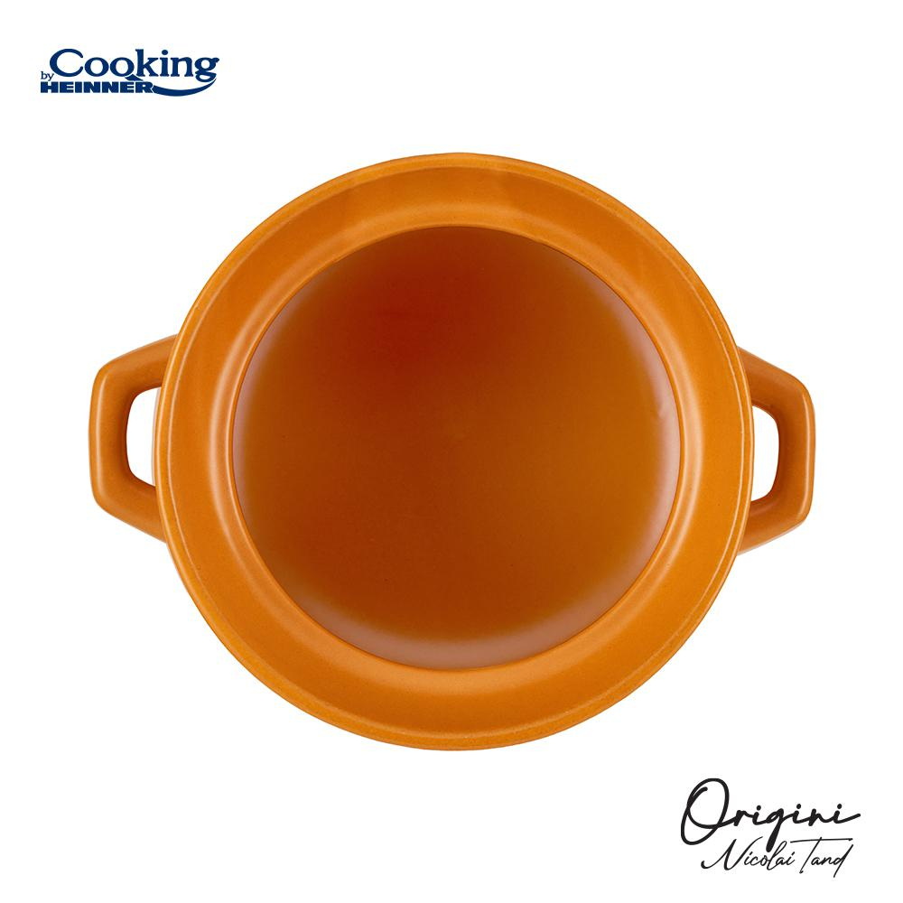 Oala ceramica cu capac, 19x19.5 cm, 6 l,  nicolai tand, origini, cooking by heinner [5]