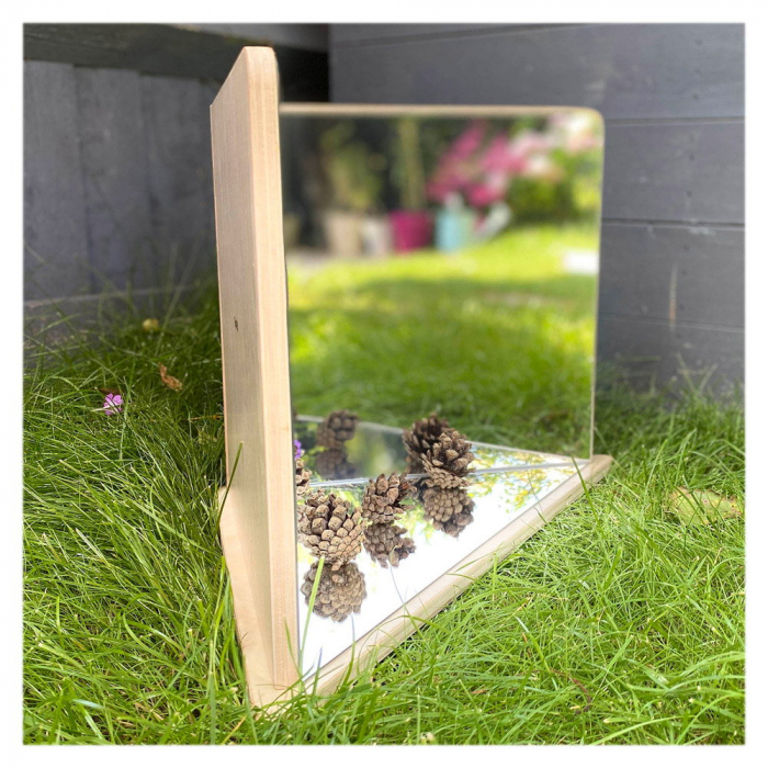 Oglinda cu Reflexie in 4 Directii pentru Copii, TickiT, 46 x 24 x 30 cm, Lemn si Acril [3]