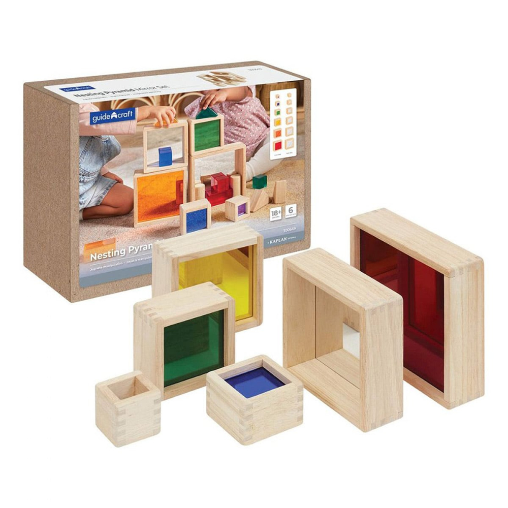 Oglinzi reflectorizante colorate, set 6 piese, Guidecraft, copii varsta 2-7 ani [1]