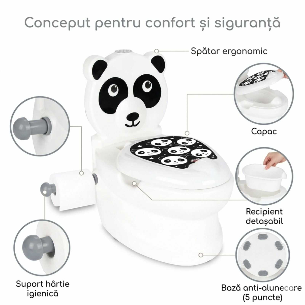 Olita educativa copii Panda cu sunet sifon | anti-alunecare [2]