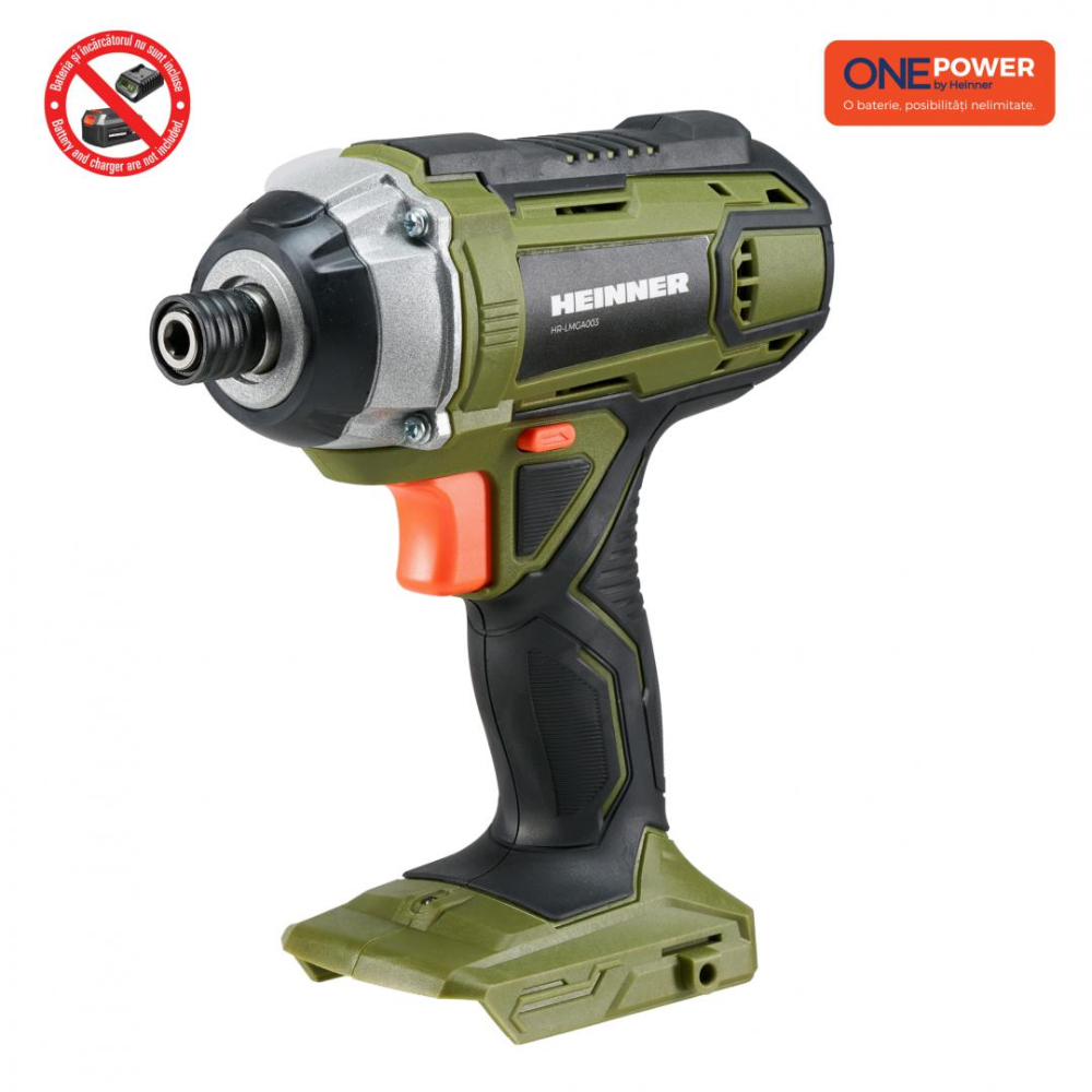 One power by heinner masina de insurubat cu impact 18v 160nm (fara baterie si incarcator) [2]