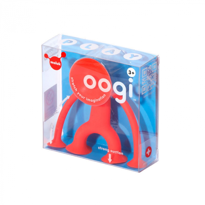 Oogi Junior rosu, Mini omuletul flexibil cu ventuze, 2-8 ani [1]