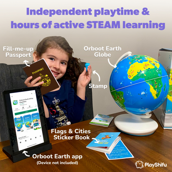 ORBOOT Globul pamantesc, interactiv, educativ, cu realitate augumentata, in limba engleza, varsta 3 - 6, 6 - 9, 9+ ani, Baiat, Fata [5]