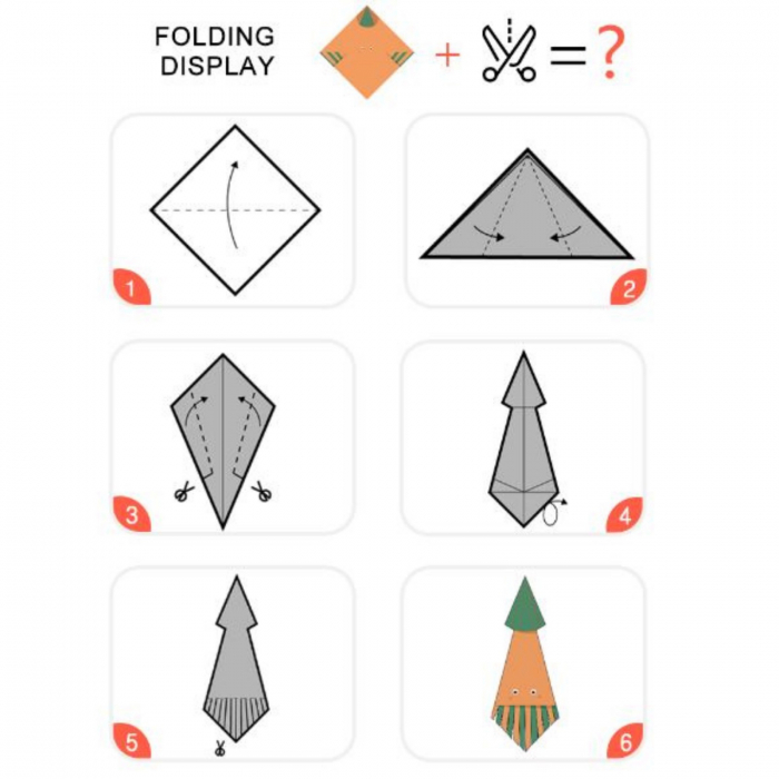 Joc Origami ⭐ cu obiecte comune pentru copii. [8]