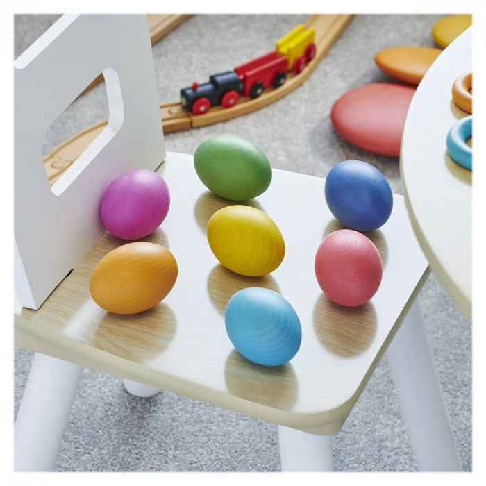 Oua colorate din lemn, set 7 buc., TickiT, 1-4 ani [4]