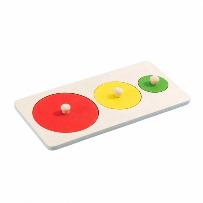 Pachet 4 Jocuri Puzzle Montessori, din lemn, incastre, cu maner [6]