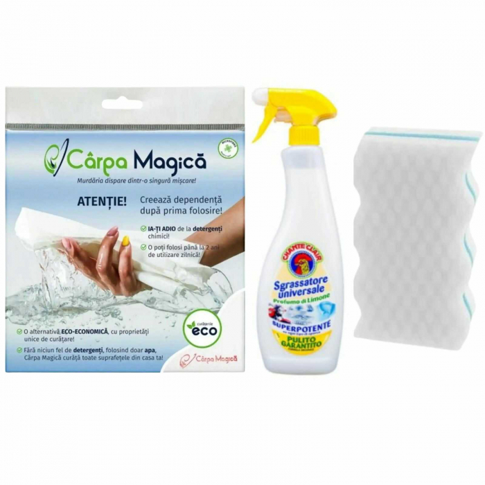 Pachet curatenie Carpa Magica + Chanteclair Lamaie Sgrassatore Degresant Universal + Burete Magic [1]