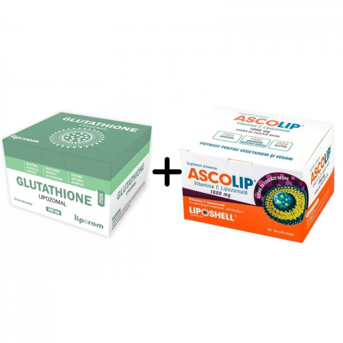 Pachet Glutathion lipozomal si Vitamina C 1000 unitati [1]