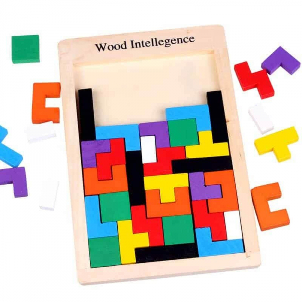 Pachet Tangram 7 Piese din Lemn si Joc Tetris 3D - Micostore [3]