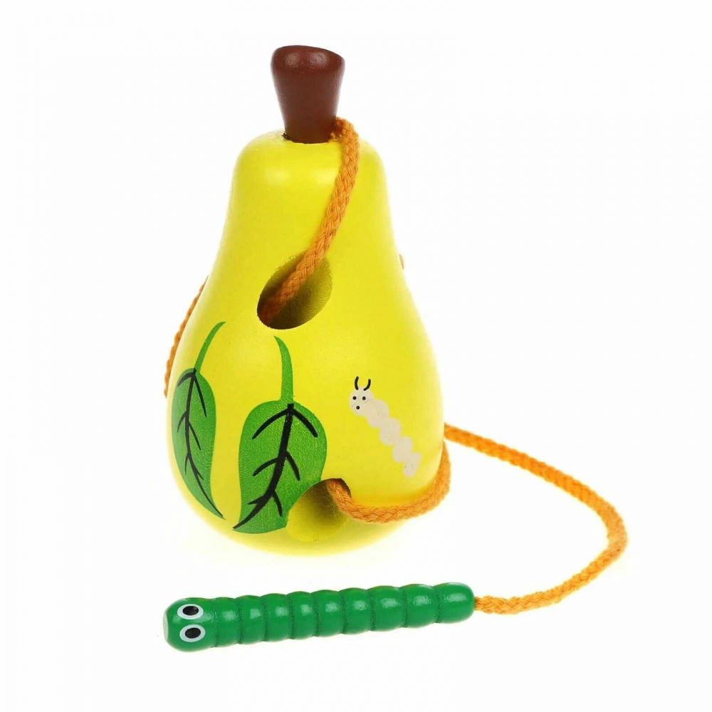 Joc de Snuruit din Lemn, Fructe si Viermisor, Montessori [5]