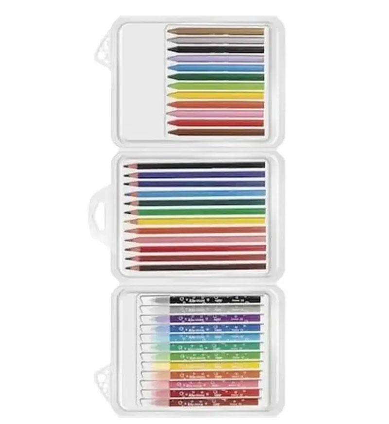 Pachet mixt creioane colorate si cerate + carioci bic [2]