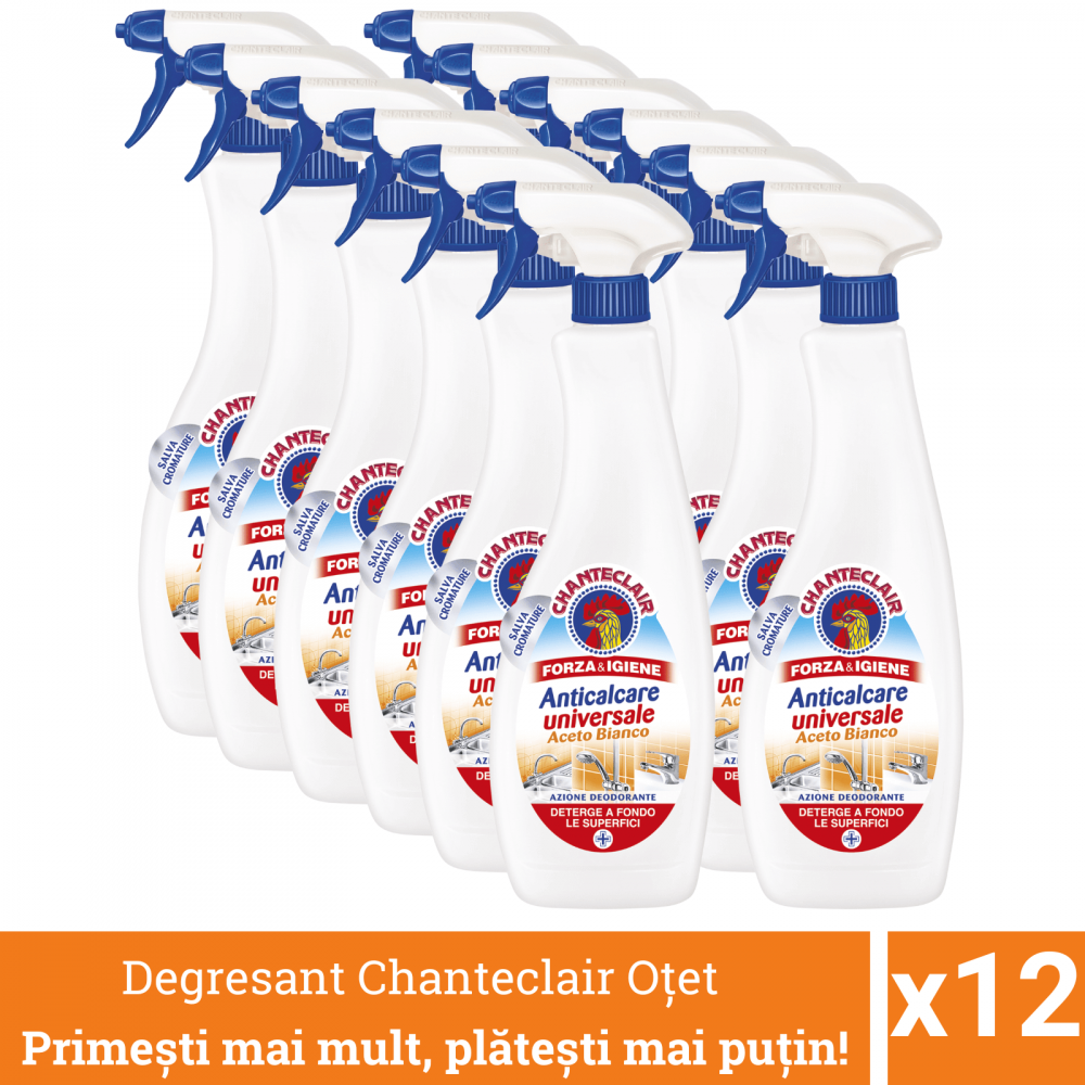 Pachet promo 12 x Chanteclair Degresant Universal cu Otet, Spray, 600 ml [1]