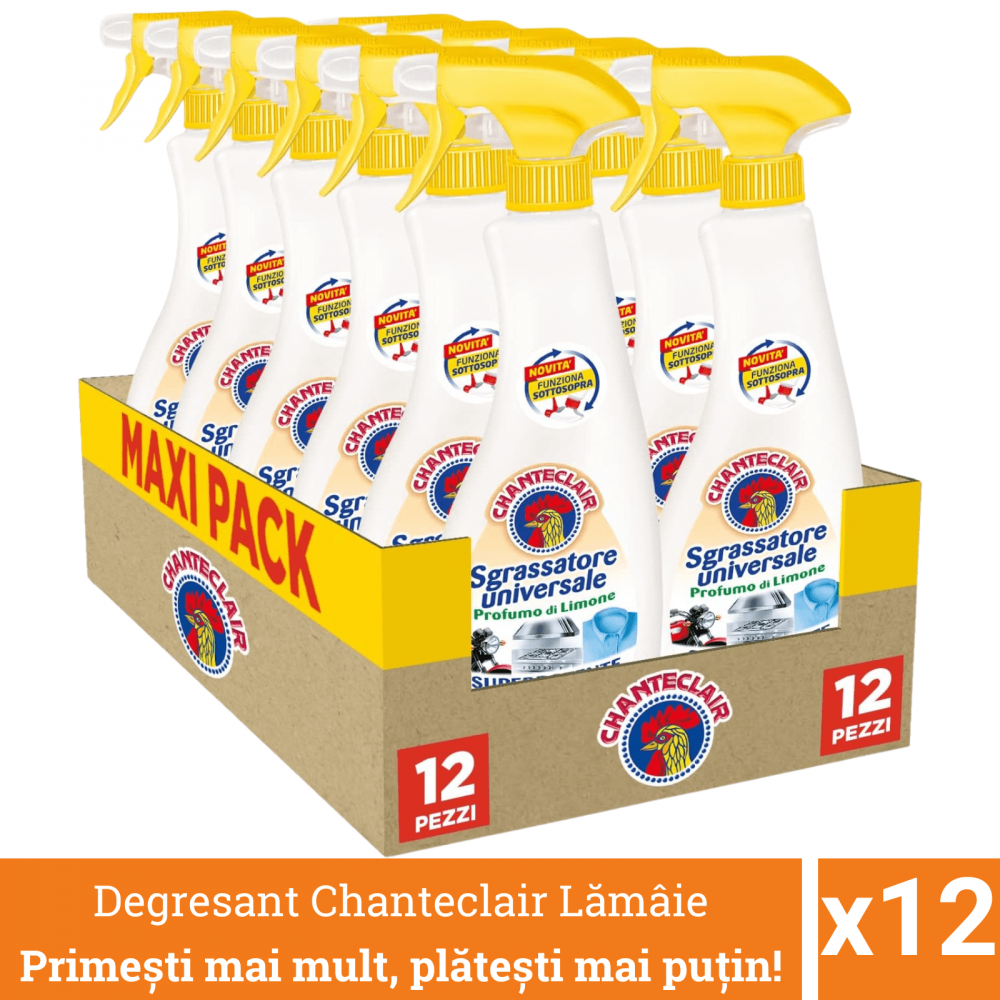 Pachet promo 12 x Chanteclair Detergent Degresant Universal Lamaie, Spray, 600 ml [1]