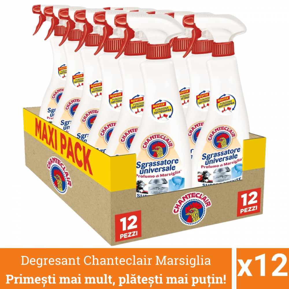 Pachet promo 12 x Chanteclair Detergent Degresant Universal Marsiglia, Spray, 600 ml [1]