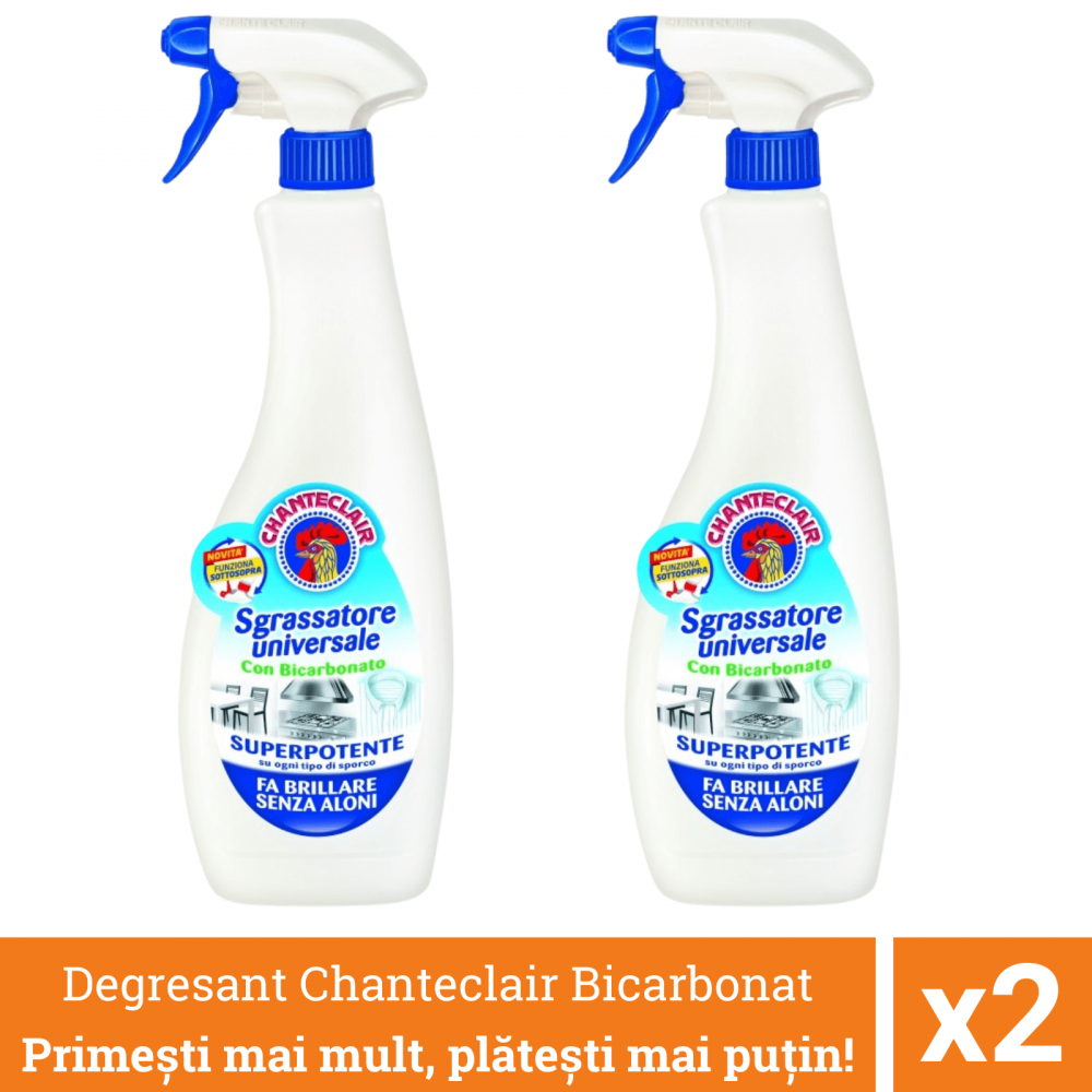 Pachet promo 2 x Chanteclair Detergent Degresant Universal Bicarbonat, Spray, 600 ml [1]