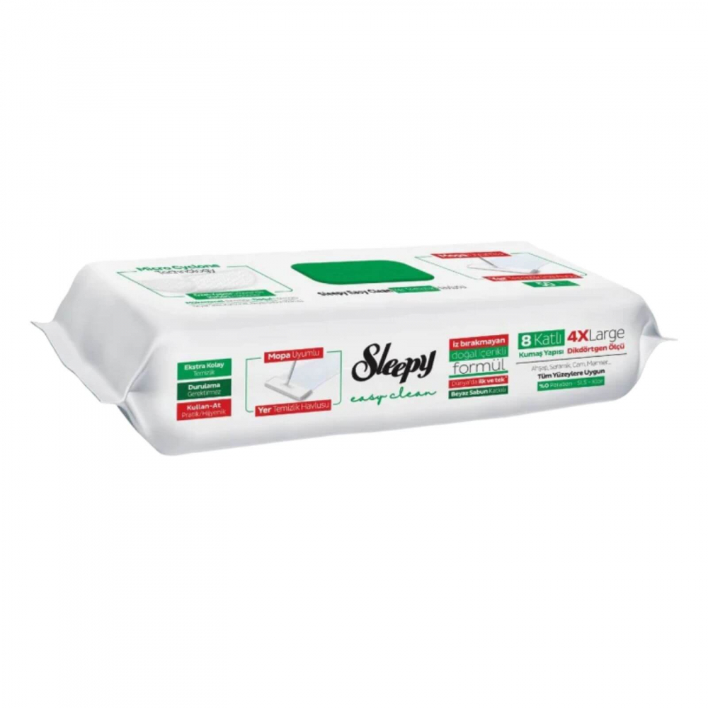 Lavete umede pardoseli Sleepy Verde, 150 buc cu Otet si Bicarbonat [2]
