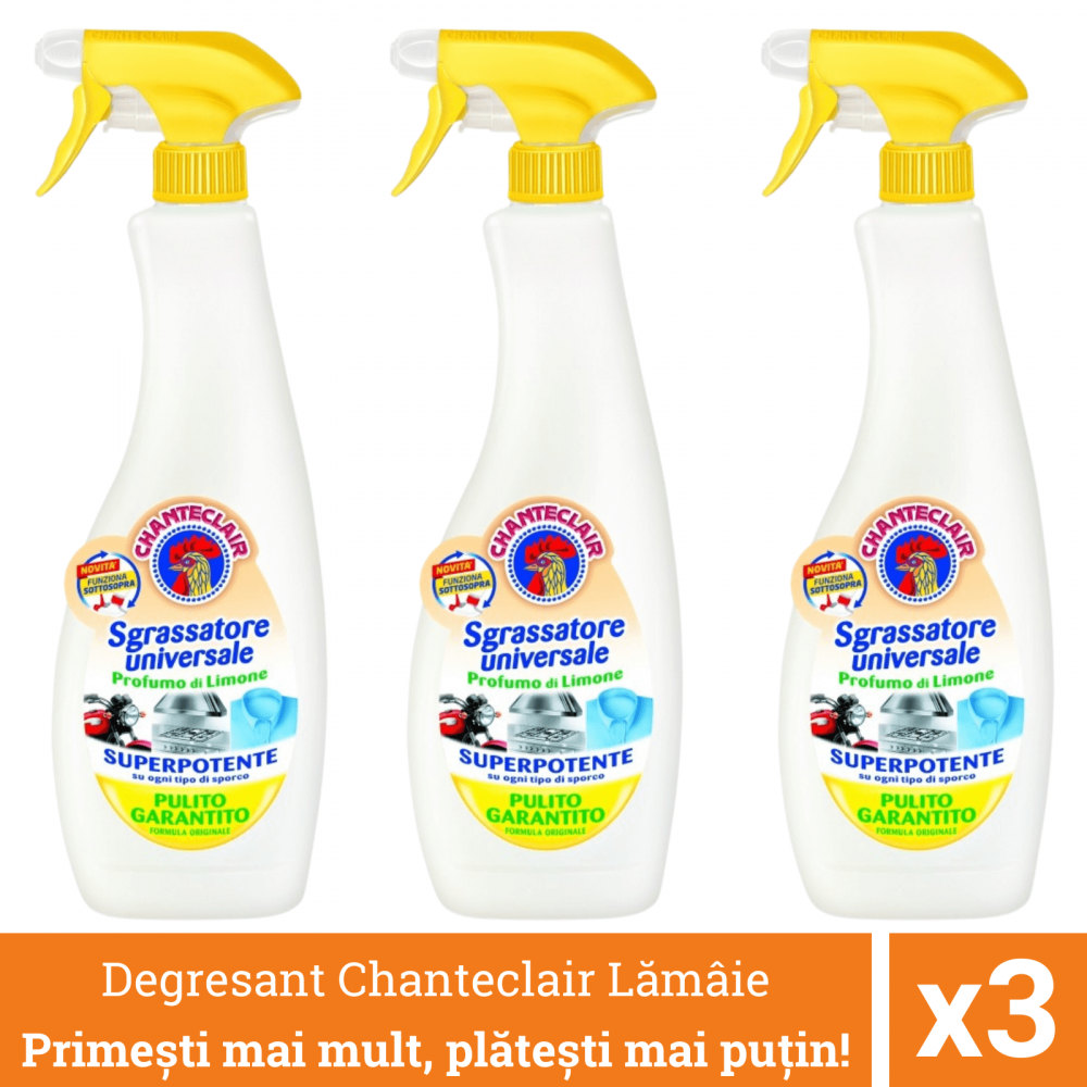 Pachet promo 3 x Chanteclair Detergent Degresant Universal Lamaie, Spray, 600 ml [1]
