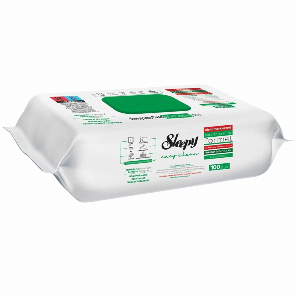 Pachet promo 3 x Servetele Umede cu Otet si Bicarbonat, Multisuprafete, Sleepy Easy Clean, 100 buc / pachet [6]