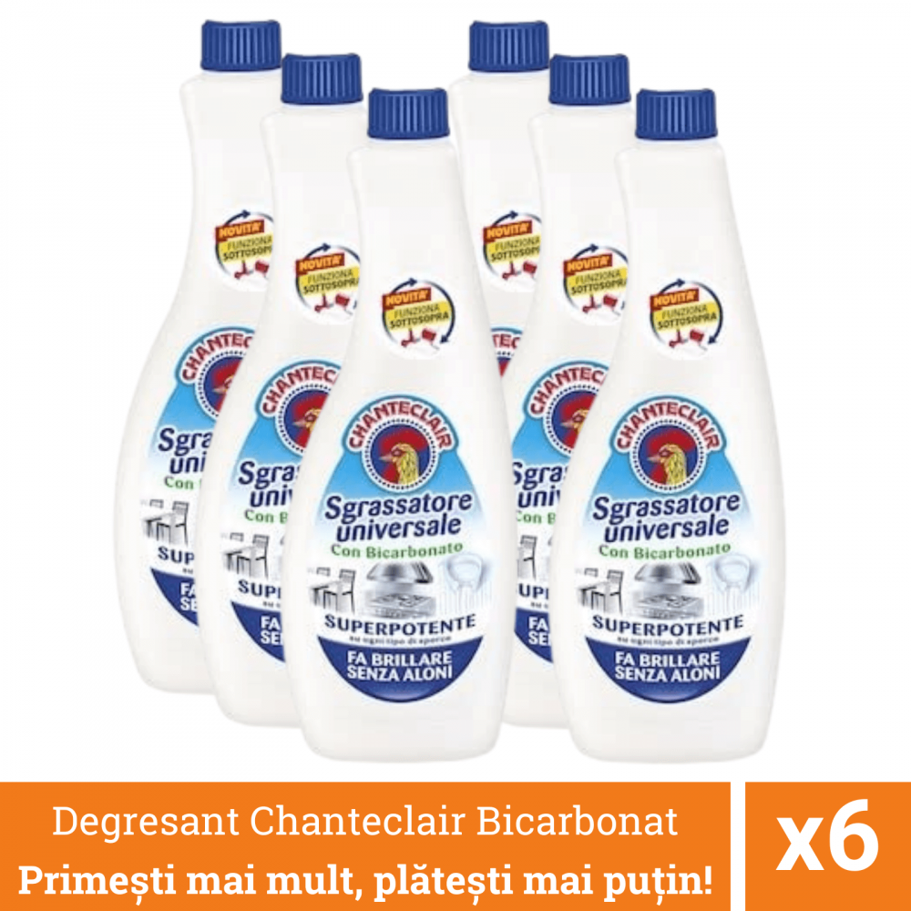 Pachet promo 6 x Chanteclair Degresant Universal cu Bicarbonat, Rezerva, 600 ml, Sgrassatore [1]