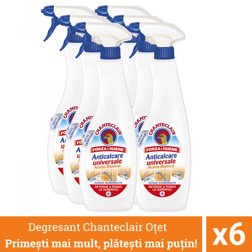 Pachet promo 6 x Chanteclair Degresant Universal cu Otet, Spray, 600 ml [1]