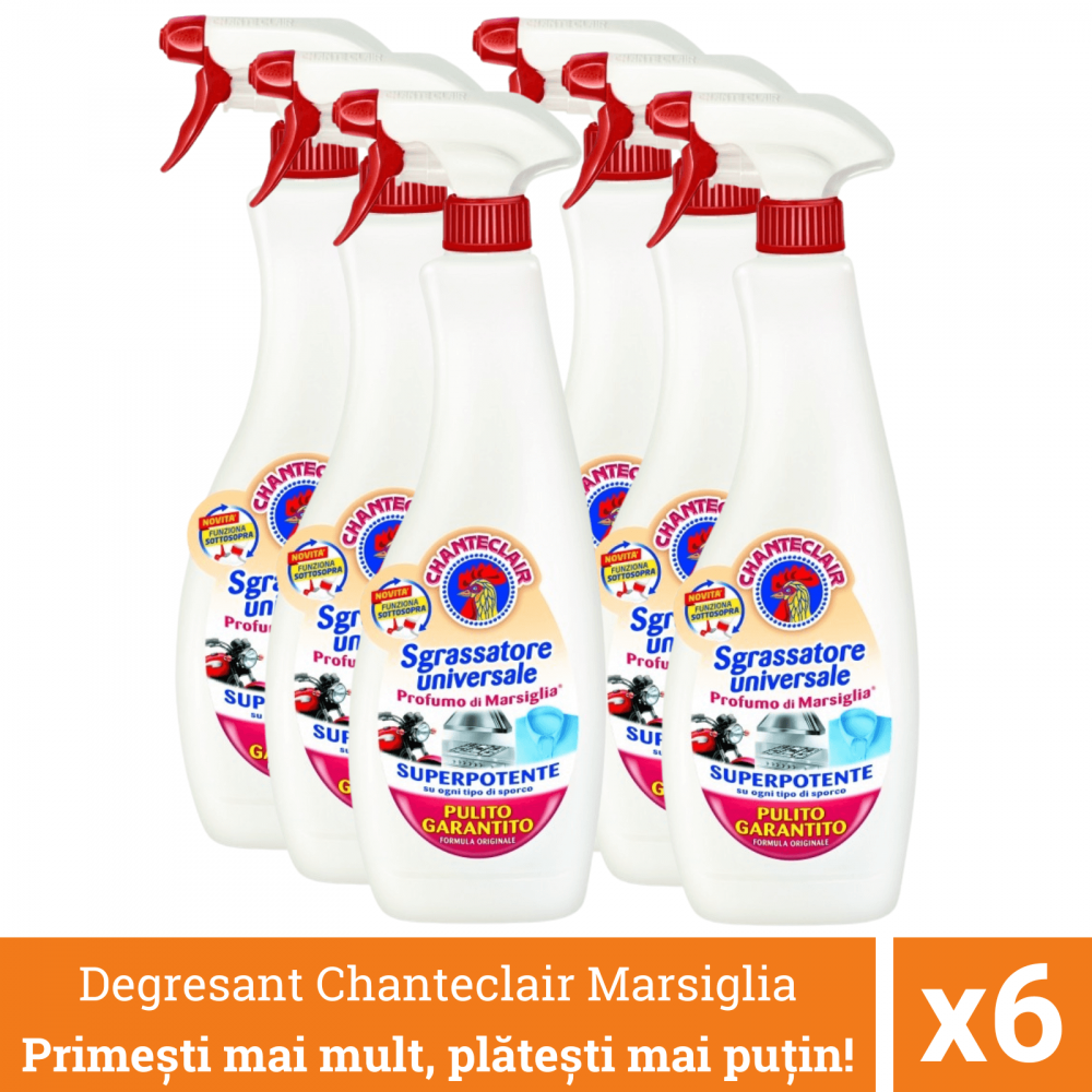 Pachet promo 6 x Chanteclair Detergent Degresant Universal Marsiglia, Spray, 600 ml [1]
