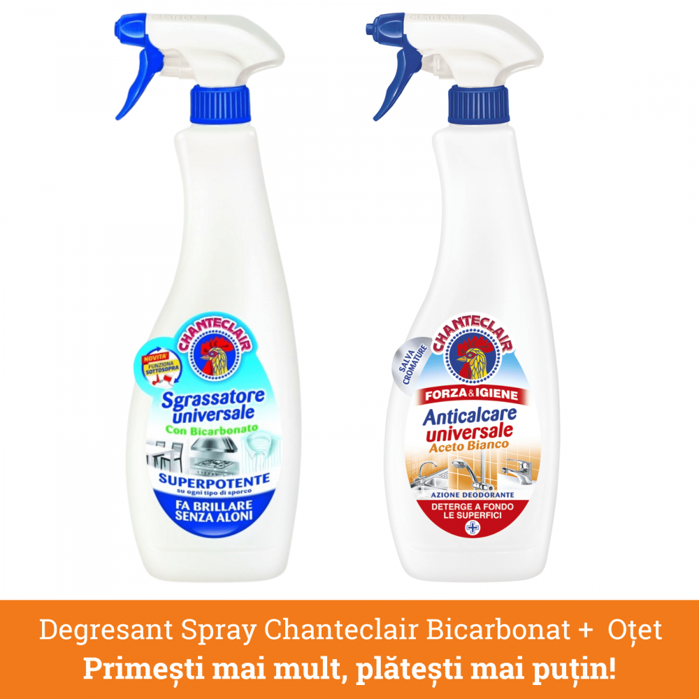 Pachet promo: Chanteclair Degresant Universal cu Bicarbonat + Otet, 1200 ml, Sgrassatore [1]