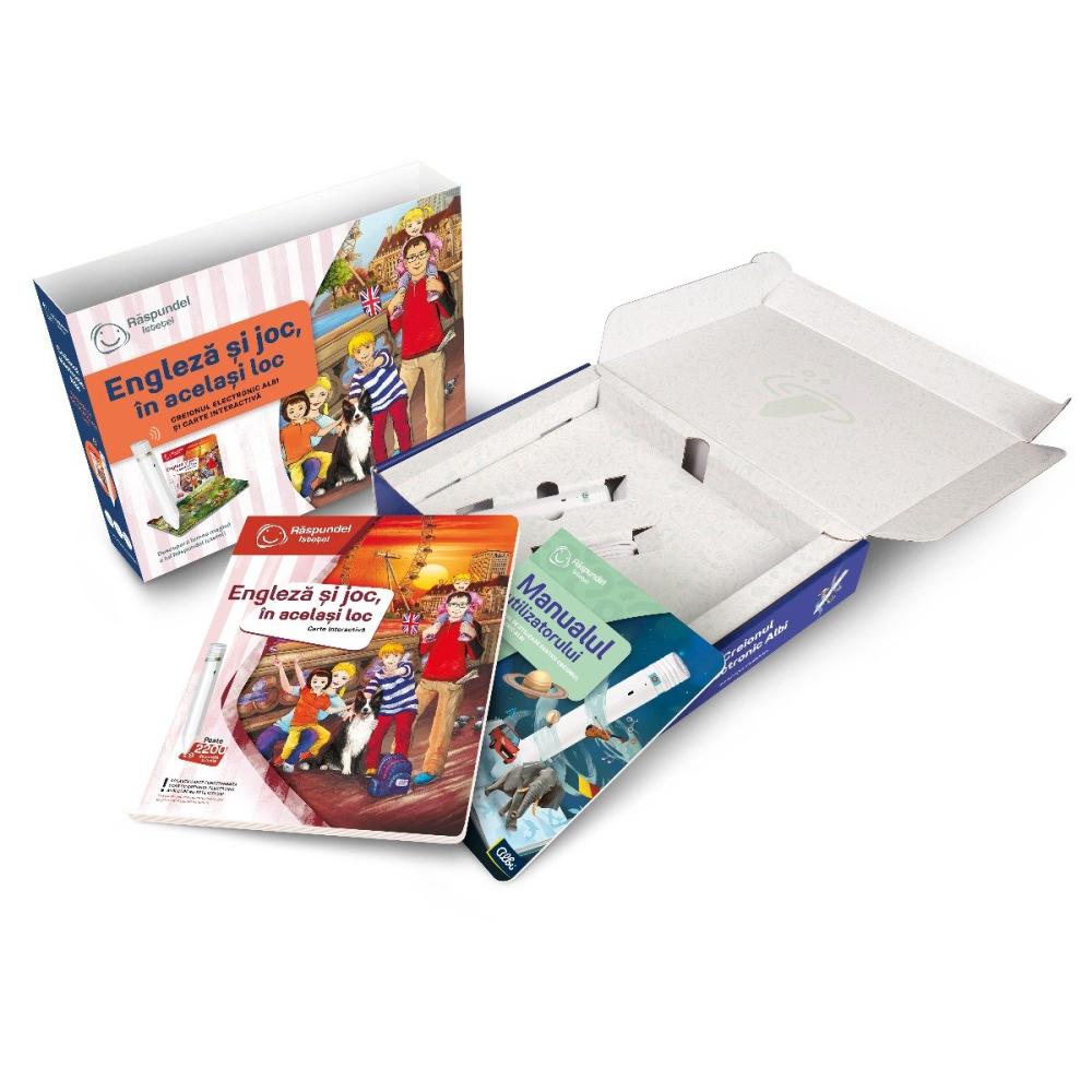 Pachet Raspundel Istetel 2.0: Creion + Carte Engleza + CADOU Joc Tetris din Lemn [2]