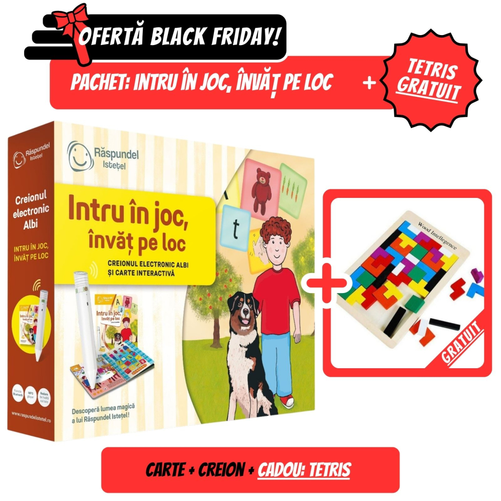 Pachet Promo Raspundel Istetel 2.0: Creion+Carte Intru in joc, invat pe loc + GRATUIT Joc Tetris [1]